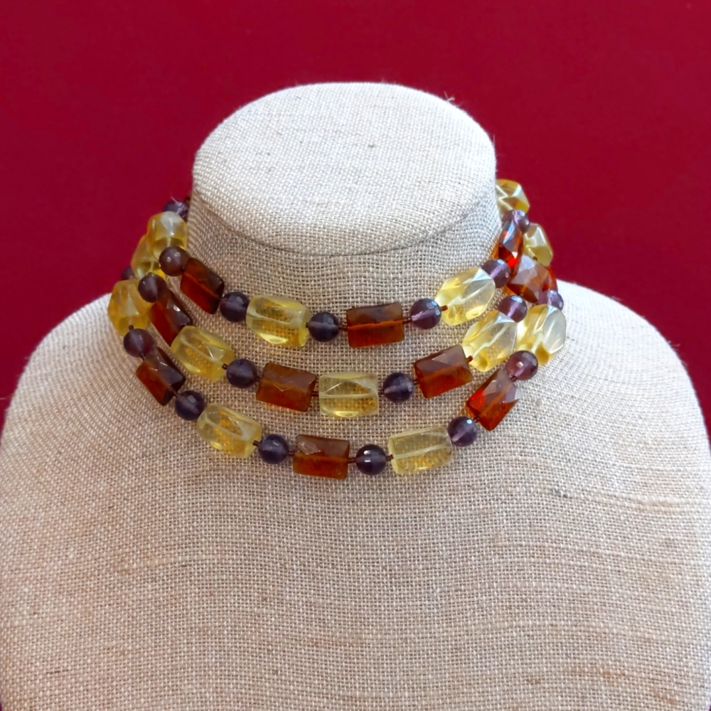 4 for $20 Fashion Jewelry Multi-Strand Large Glass Beaded Choker Necklace